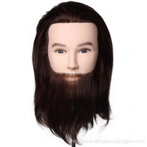 Cheap male mannequin head tripod hairdressing training head with beard
